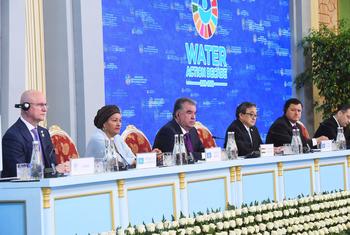 Deputy Secretary-General Amina Mohammed (2nd left) at the opening of the Second Dushanbe Water Action Decade Conference in Dushanbe, Tajikistan.