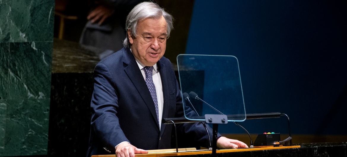 António Guterres declarou que a nova sessão da Assembleia Geral deve servir para levar adiante o espírito de cooperação e esperança