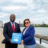 Ambassadors Martin Kimani of Kenya and Ana Paula Zacarias of Portugal, co-hosts of the UN Ocean Conference in Lisbon.