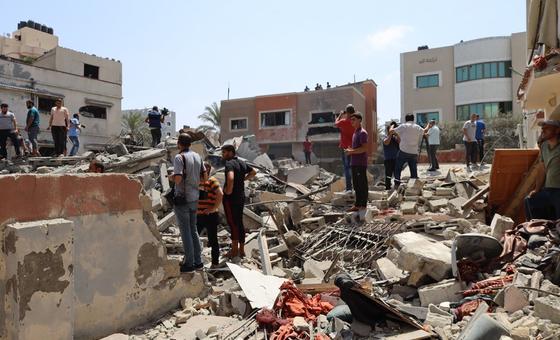Destrucción en Gaza. Agosto 2022.