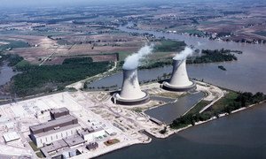 De acordo com a Aiea, as usinas nucleares praticamente não emitem dióxido de carbono e outros poluentes