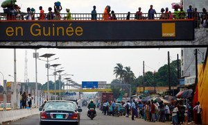 Scène de la vie quotidienne à Conakry, capitale de la Guinée