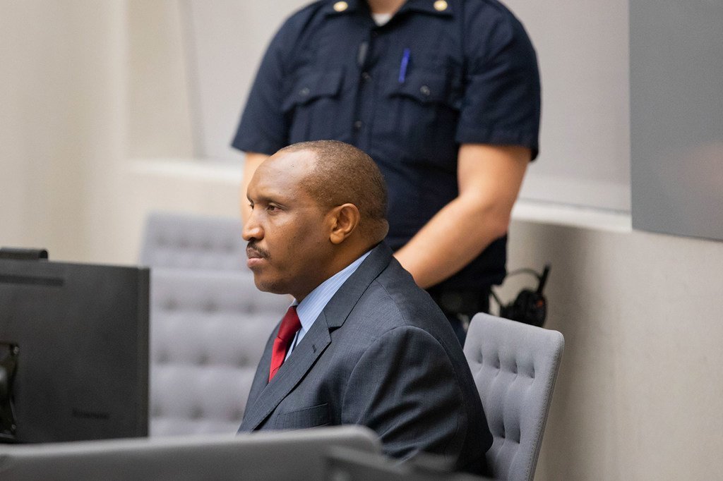 Bosco Ntaganda lors de la pronciation de sa peine dans la salle d'audience 1 de la Cour pénale internationale le 7 novembre 2019.