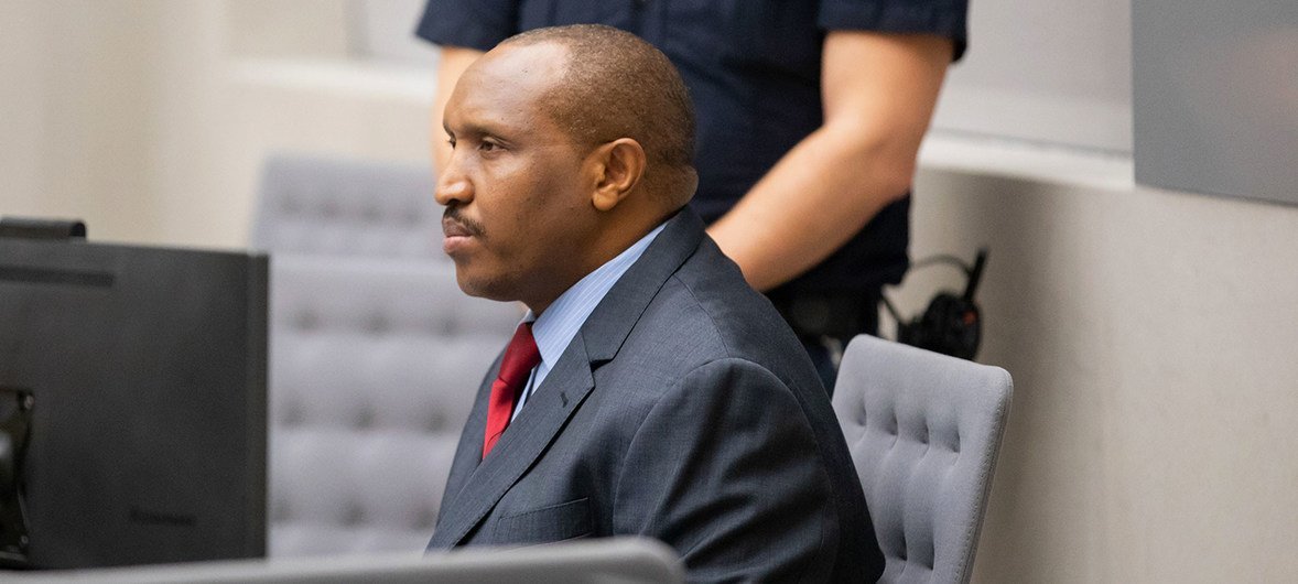 Bosco Ntaganda during the handing down of his sentence in Courtroom 1 of the International Criminal Court, on 7 November 2019.