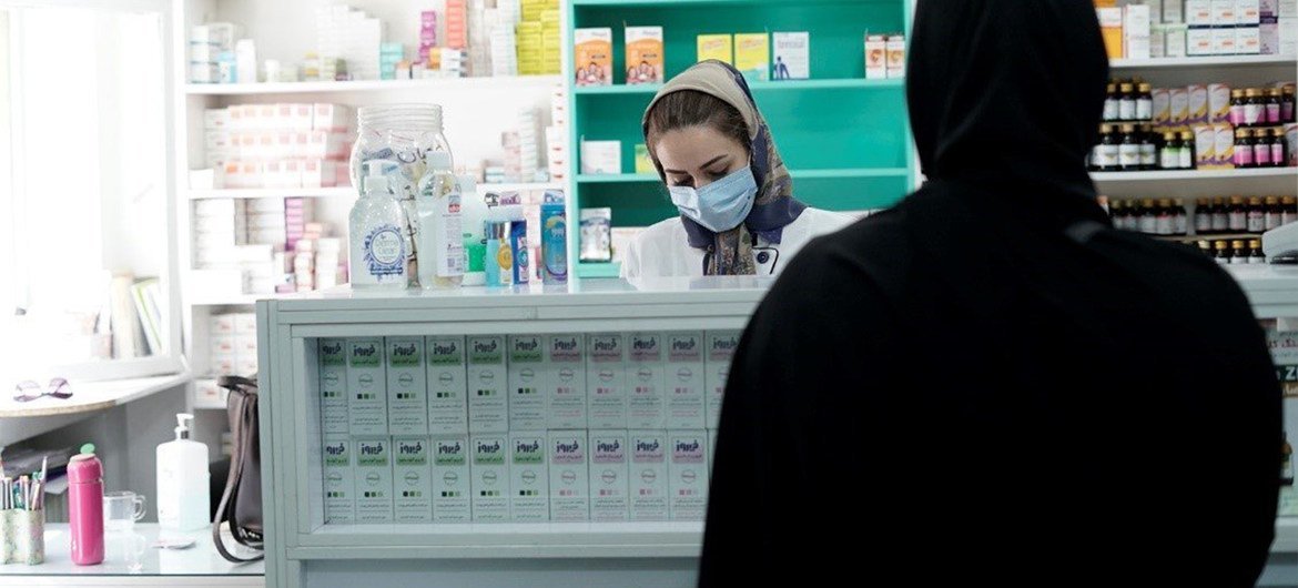 A pharmacy at Fasham Urban Comprehensive Health Centre, Shemiranat District Tehran, Iran.