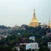 Cidade de Yangor, em Mianmar, onde estão decorrendo protestos