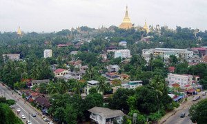 Вид на Янгон, Мьянма