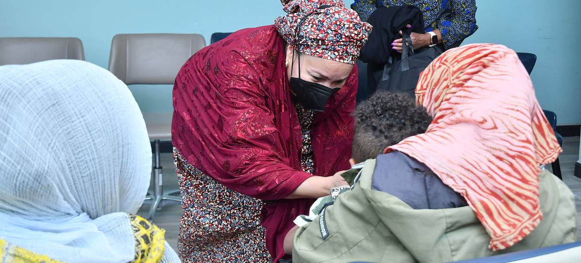 Women in Amhara, affected by the armed conflict, share their traumatic experiences in an emotional exchange with Deputy Secretary-General Amina Mohammed.