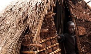 A child in a camp for displaced people in Ituri, Democratic Republic of Congo.