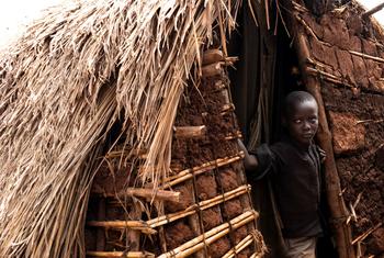 A child in a camp for displaced people in Ituri, Democratic Republic of Congo.