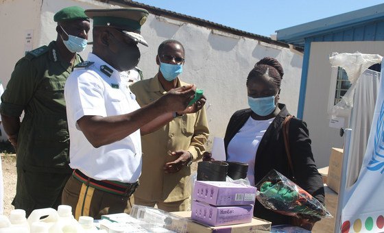 Personal protective equipment supplies are received at a prison in Zambia.