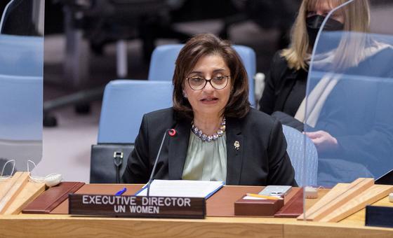 Исполнительный директор Структуры «ООН-женщины» Сима Бахус в  Совете Безопасности ООН 