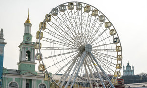 Контрактовая площадь – самое сердце исторического центра Киева, обезлюдела. 