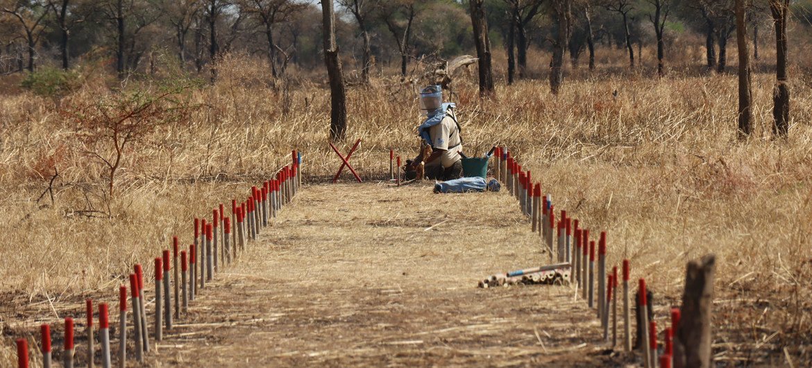 UNMAS has been clearing mines in South Sudan following the conflict there.