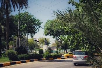 أحد الشوارع في العاصمة العراقية، بغداد.