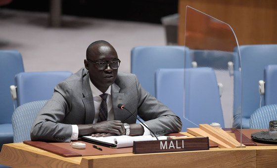 Ambassador Issa Konfourou, Permanent Representative of Mali to the United Nations, addresses the UN Security Council on the situation in his country.