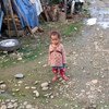 缅甸克钦邦的一名流离失所儿童。