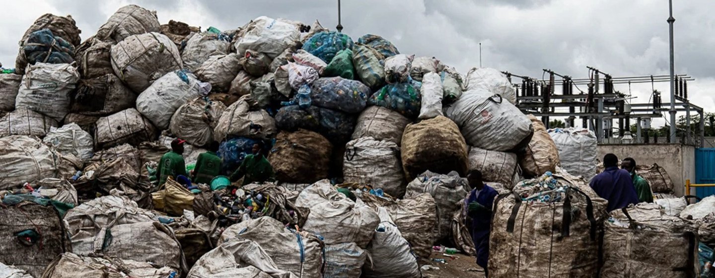 Low-cost construction materials made of recycled plastic waste and sand is being sustainably manufactured in Kenya by Gjenge Makers.