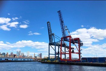 Many container ports, like this one in New York City, have seen a decline in activity as a result of the coronavirus pandemic.
