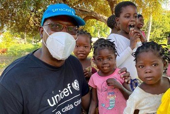 UNICEF Regional Director, Mohamed Malick Fall, in Cabo Delgado, Mozambique