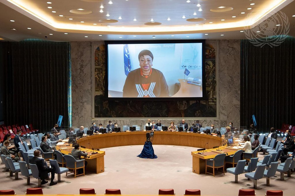 فاتو بنسودا المدعية العامة للمحكمة الجنائية الدولية، تقدم إحاطة إلى مجلس الأمن بشأن الحالة في السودان وجنوب السودان (عبر دائرة تلفزيونية مغلقة).