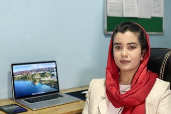 Madina Walizada, a young entrepreneur in Kabul, Afghanistan.