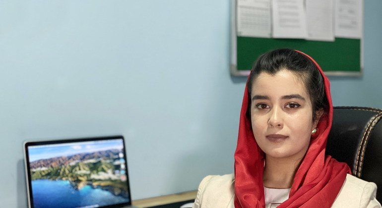 Madina Walizada, a young entrepreneur in Kabul, Afghanistan.