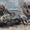 黎巴嫩贝鲁特破坏爆炸现场破坏严重。