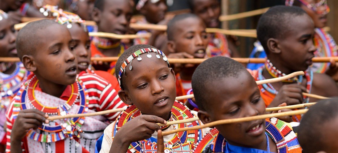 Indigenous Maasai children at play. The Ogiek indigenous peoples have been awarded reparations by the African Court on Human and People's Rights (file photo).