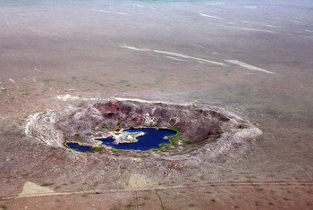 Des cratères et des trous de forage parsèment le site d'essais nucléaires de l'ancienne Union soviétique de Semipalatinsk, dans ce qui est aujourd'hui le Kazakhstan. (archives)