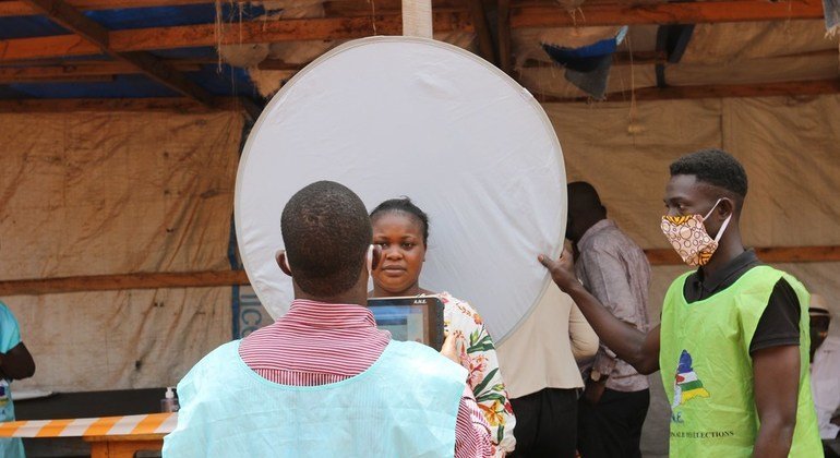 Voter registration in Bangui, Central African Republic.