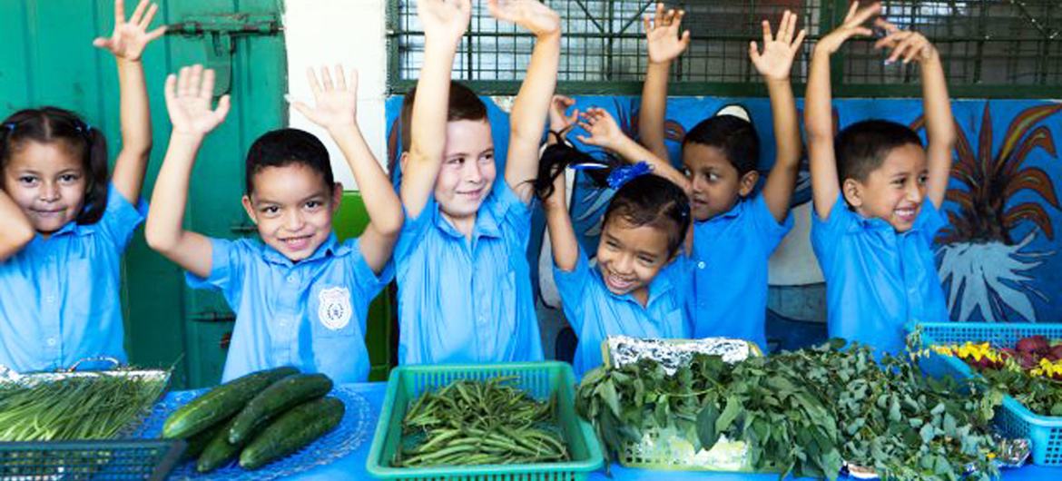 Children across El Salvador are learning what it means to have a healthy diet thanks to the Sustainable Schools approach, developed as part of the South-South and Triangle Partnership initiative.