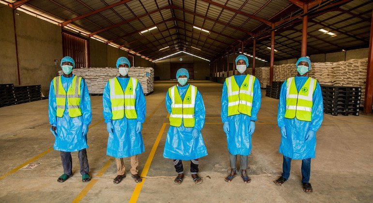 Un site de stockage du PAM au Nigéria.