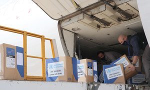 وصول شحنة من المساعدات الطبية إلى دمشق/سوريا