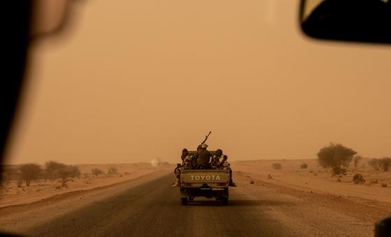 Nigerian military in the Agadez region of the Sahara desert in Niger.