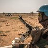 أفراد بعثة الأمم المتحدة لحفظ السلام في مالي، يقومون بدورية في منطقة موبتي وسط البلاد.