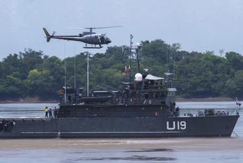 Brazilian navy ship Carlos Chagas that has a mammography unit on board.