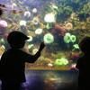 أطفال يتعرفون على نمط الحياة في المحيطات في معرض اللافقاريات في حديقة حيوان سميثسونيان الوطنية في واشنطن العاصمة.