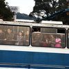 Trabajadores en autobús en la capital de Corea del Norte, Pyongyang.
