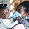COVID-19 vaccinations are being administered at a hospital in Masaka, Uganda.