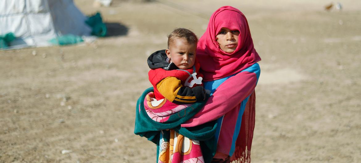 The informal Salhabiya settlement, in rural Raqqa, northeastern Syria is home to many displaced families.