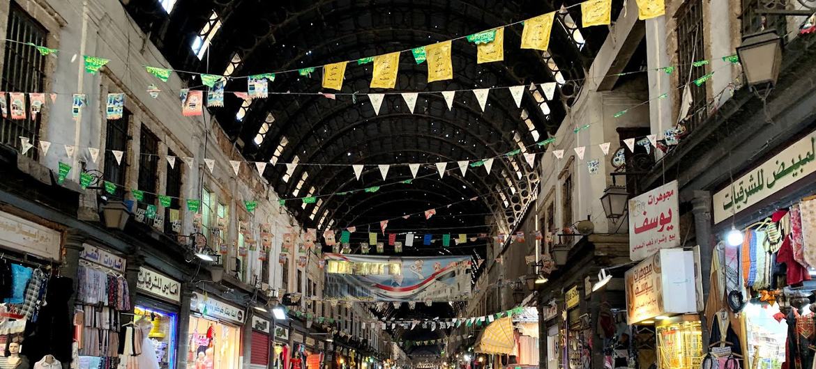 Mercado Alhamadiya em Damasco