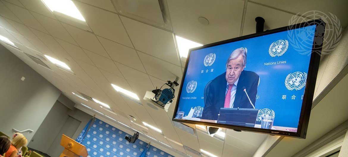 Secretário-geral da ONU, António Guterres, em entrevista sobre Nossa Agenda Comum