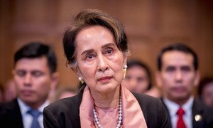 Aung San Suu Kyi appears at the UN International Court of Justice (ICJ) on 10 December 2019.