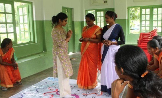  Members of a “Jugnu” club get trained by UN Women to support women who experience gender-based violence.