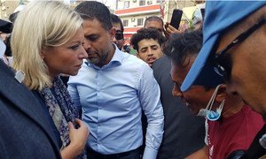 UN Iraq Special Representative, Jeanine Hennis-Plasschaert, visits Tahrir Square in Baghdad.