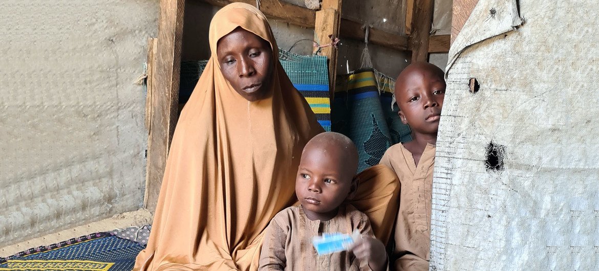 An internally displaced family in Bakassi Camp, Borno State, Nigeria.