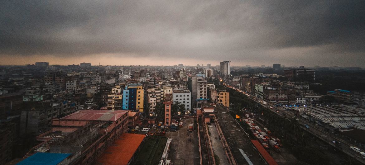 A view of Dhaka, Bangladesh.