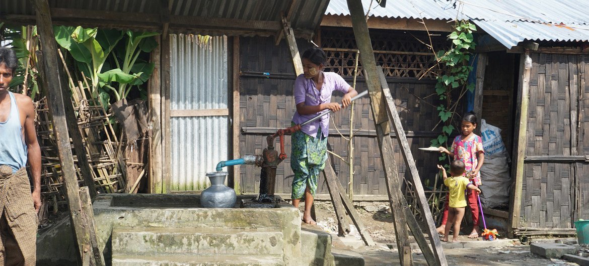 缅甸若开邦境内的流离失所者（2018年9月图片）。