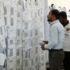 Manual recount of votes from 2018 national election, Baghdad International Fair, Iraq. (file) 